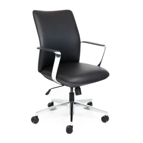 EO Boardroom Chair - Medium Back - Black & Tan Leather