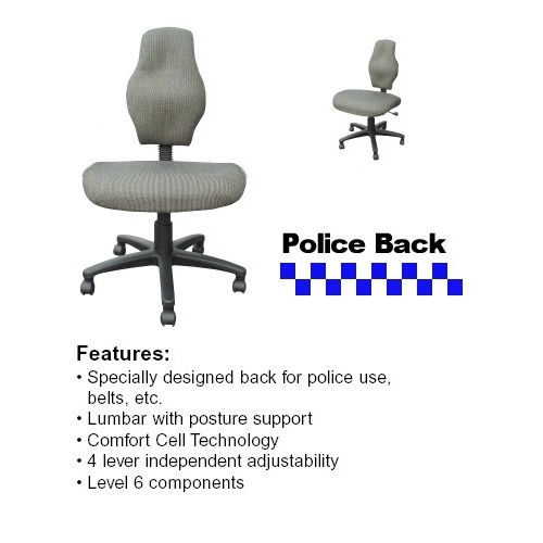 Police Back Ergonomic Chair