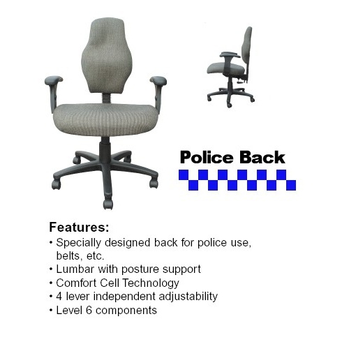 Police Back Chair with Arms